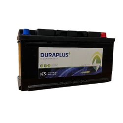 12V 100Ah Duraplus Tam Kapalı R+ Tırnaklı L5 Akü